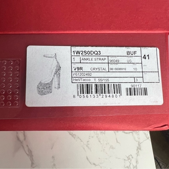 Valentino Garavani Tan-Go Pump with Crystals 155mm Size IT 41/ US 11 - Picture 11 of 12